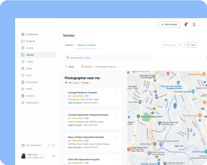 Vendor Management UI